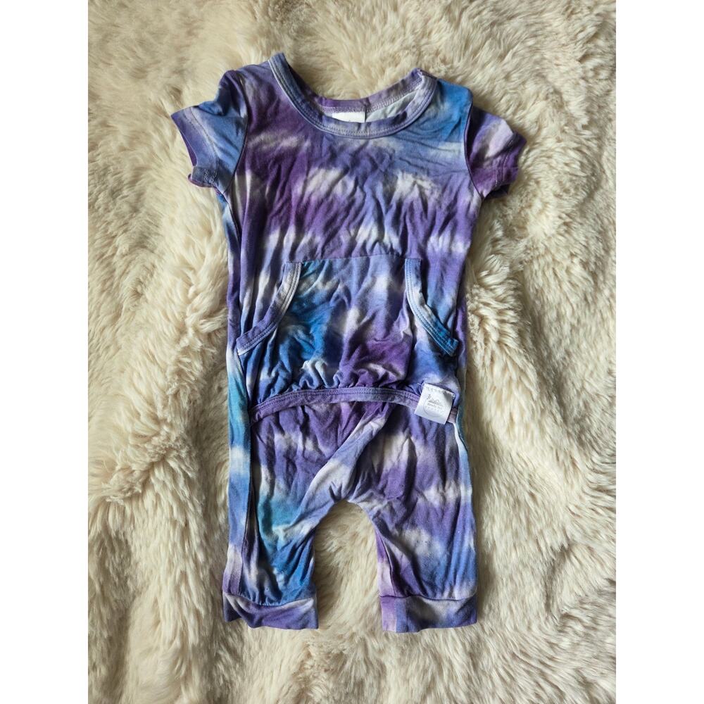 Ready Set Romper Purple & Blue ombre with clouds size 3-6 Adaptive Fit One Piece